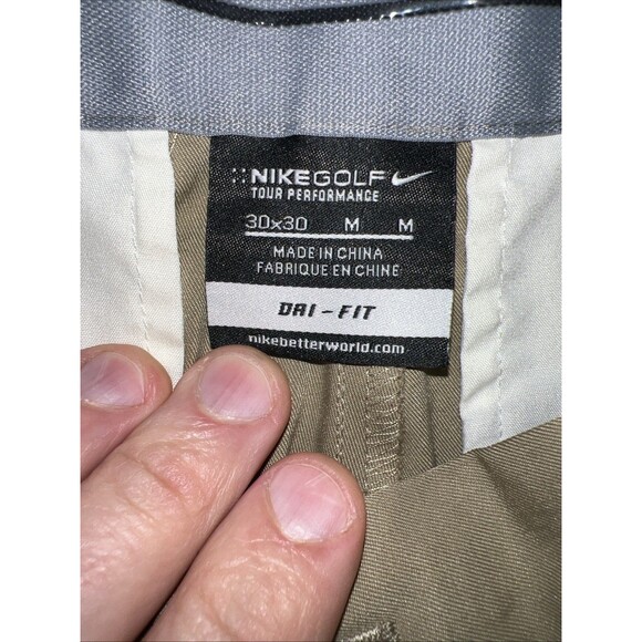 Nike Golf Pants Mens 30x30 Khaki Dri-FIT Standard Fit Stretch Performance - Picture 5 of 9